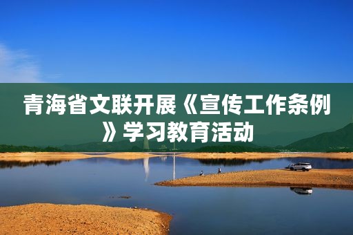 青海省文联开展《宣传工作条例》学习教育活动