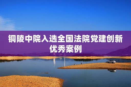 铜陵中院入选全国法院党建创新优秀案例