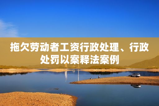 拖欠劳动者工资行政处理、行政处罚以案释法案例