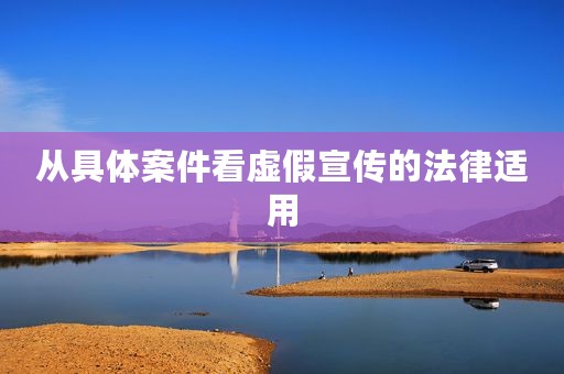 从具体案件看虚假宣传的法律适用