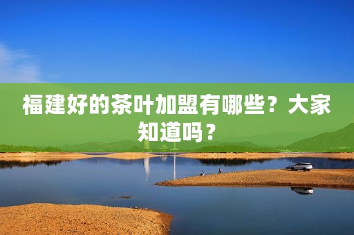 福建好的茶叶加盟有哪些？大家知道吗？