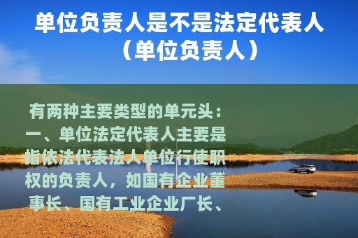 单位负责人是不是法定代表人（单位负责人）