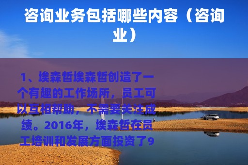 咨询业务包括哪些内容（咨询业）