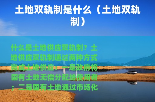 土地双轨制是什么（土地双轨制）