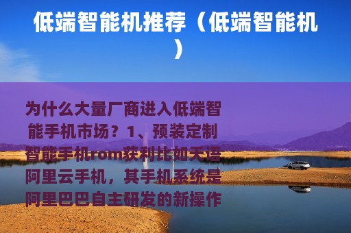 低端智能机推荐（低端智能机）