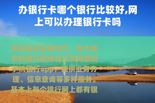 办银行卡哪个银行比较好,网上可以办理银行卡吗