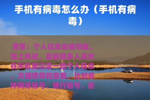 手机有病毒怎么办（手机有病毒）