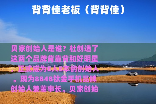 背背佳老板（背背佳）