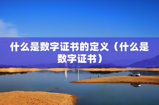 什么是数字证书的定义（什么是数字证书）