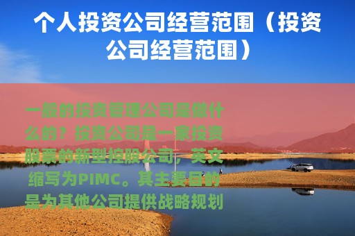 个人投资公司经营范围（投资公司经营范围）