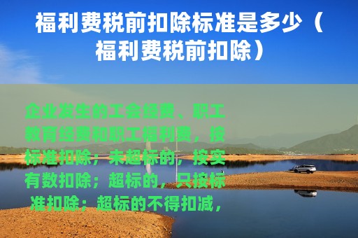福利费税前扣除标准是多少（福利费税前扣除）