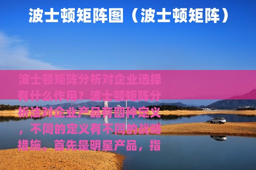 波士顿矩阵图（波士顿矩阵）