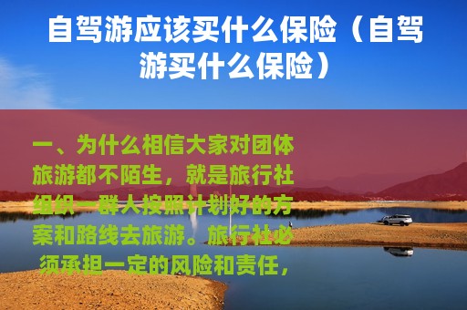 自驾游应该买什么保险（自驾游买什么保险）