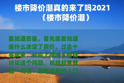 楼市降价潮真的来了吗2021（楼市降价潮）