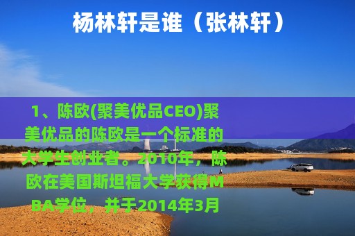 杨林轩是谁（张林轩）