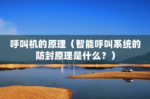 呼叫机的原理（智能呼叫系统的防封原理是什么？）