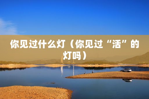 你见过什么灯（你见过“活”的灯吗）