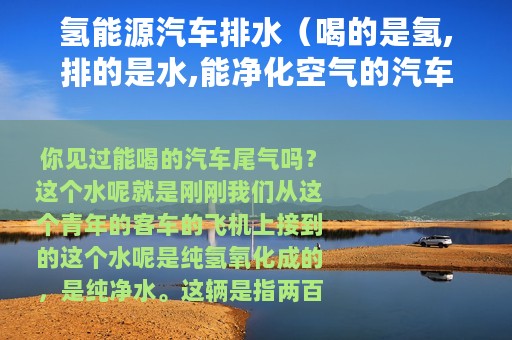 氢能源汽车排水（喝的是氢,排的是水,能净化空气的汽车来啦）