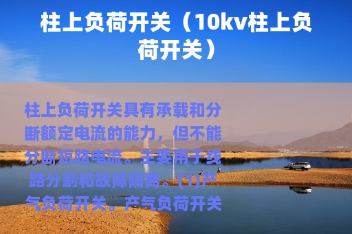 柱上负荷开关（10kv柱上负荷开关）