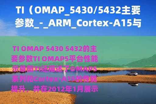 TI（OMAP_5430/5432主要参数_-_ARM_Cortex-A15与iPad3配置）