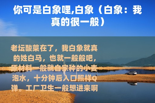 你可是白象哩,白象（白象：我真的很一般）