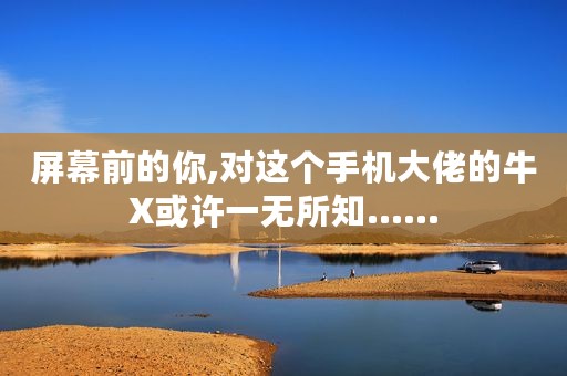 屏幕前的你,对这个手机大佬的牛X或许一无所知……