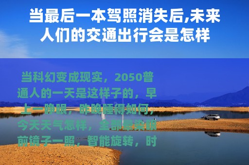 当最后一本驾照消失后,未来人们的交通出行会是怎样