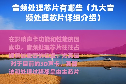 音频处理芯片有哪些（九大音频处理芯片详细介绍）