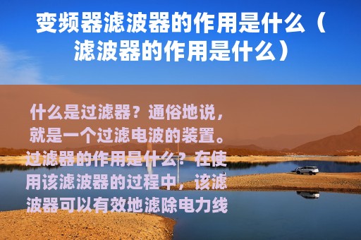 变频器滤波器的作用是什么（滤波器的作用是什么）