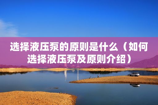 选择液压泵的原则是什么（如何选择液压泵及原则介绍）