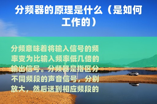 分频器的原理是什么（是如何工作的）