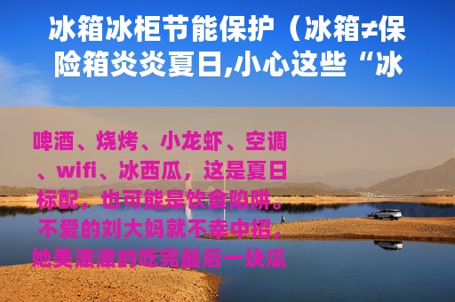 冰箱冰柜节能保护（冰箱≠保险箱炎炎夏日,小心这些“冰箱杀手”）