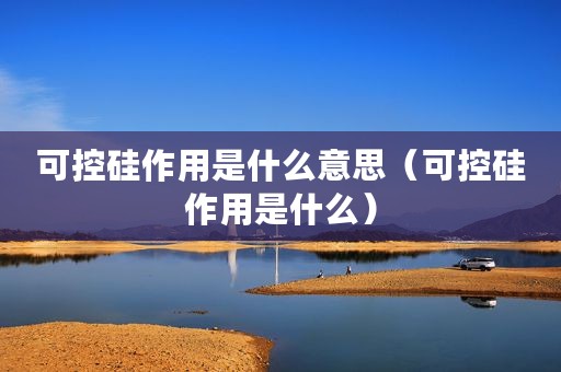 可控硅作用是什么意思（可控硅作用是什么）