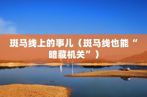 斑马线上的事儿（斑马线也能“暗藏机关”）