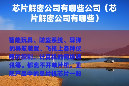 芯片解密公司有哪些公司（芯片解密公司有哪些）