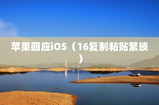 苹果回应iOS（16复制粘贴繁琐）