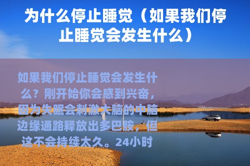 为什么停止睡觉（如果我们停止睡觉会发生什么）