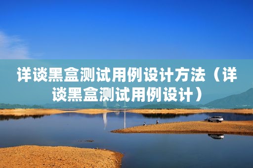 详谈黑盒测试用例设计方法（详谈黑盒测试用例设计）