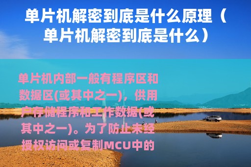 单片机解密到底是什么原理（单片机解密到底是什么）