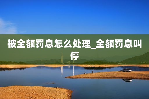 被全额罚息怎么处理_全额罚息叫停