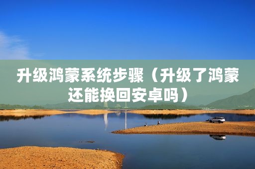 升级鸿蒙系统步骤（升级了鸿蒙还能换回安卓吗）