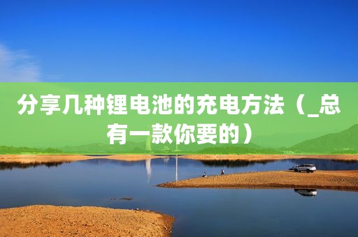 分享几种锂电池的充电方法（_总有一款你要的）