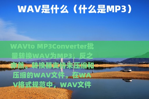 WAV是什么（什么是MP3）