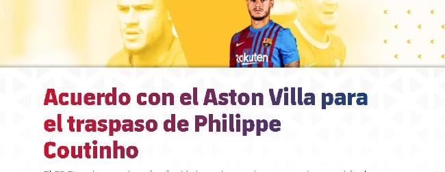 库蒂尼奥签约巴萨（巴萨签下库蒂尼奥）