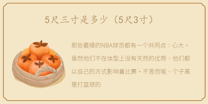 5尺三寸是多少（5尺3寸）