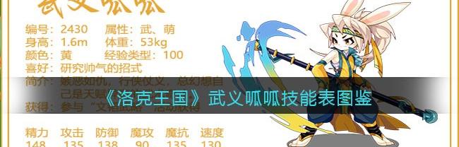 洛克王国圣诞呱呱技能表（洛克王国呱呱技能表）