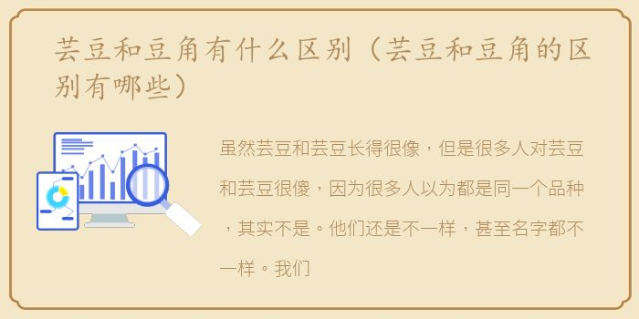 芸豆和豆角有什么区别（芸豆和豆角的区别有哪些）