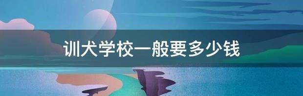 犬校帮忙训练怎么收费？ 一般训犬需要多少钱