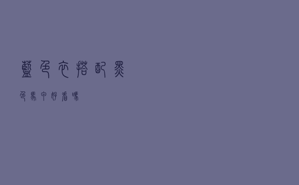 蓝色衣搭配黑色马甲好看吗