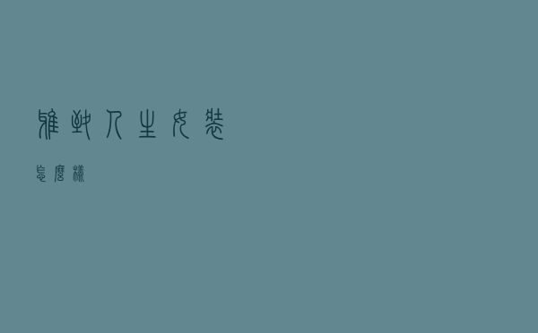 雅致人生女装怎么样